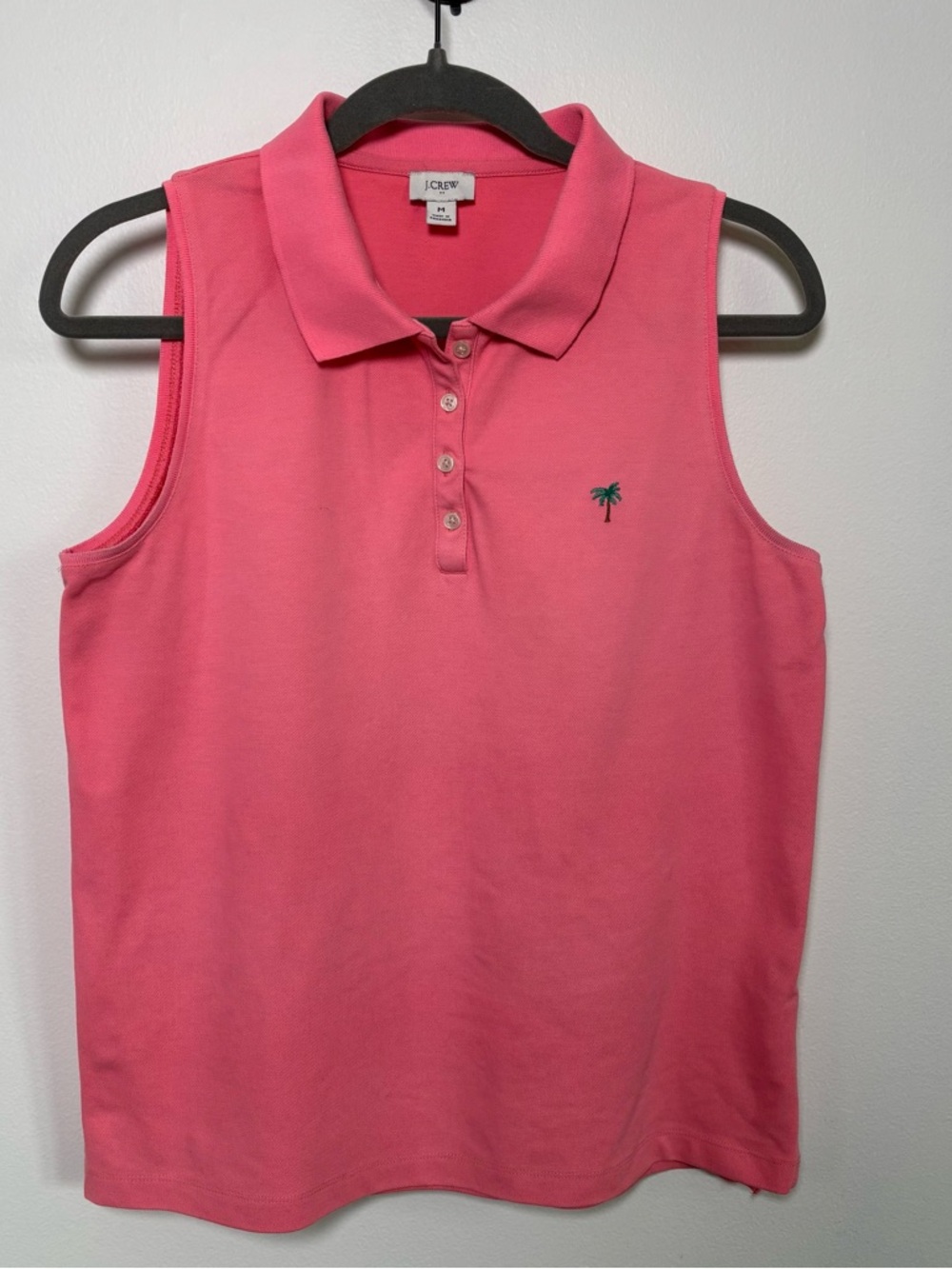 J. Crew Sleeveless Pique Polo Shirt - Medium